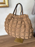 Borsa arricciata marrone