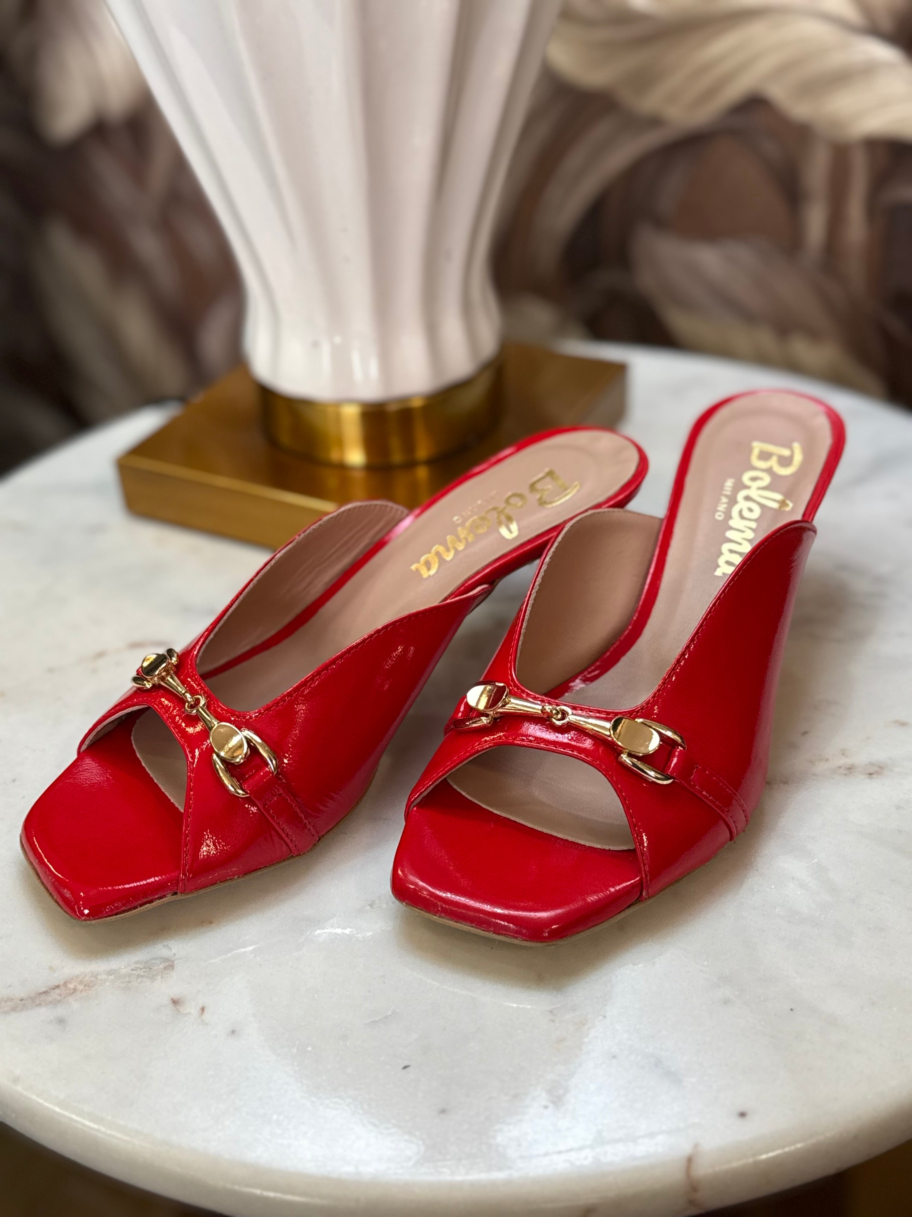 Ciabattina rossa vernice