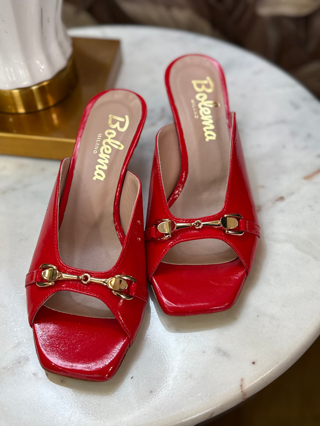 Ciabattina rossa vernice